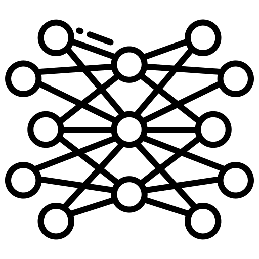 Network artificial intelligence connect networking icon Network artificial intelligence connect networking icon