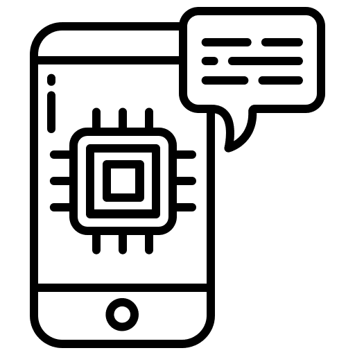 Chat smartech artificial intelligence automation icon Chat smartech artificial intelligence automation icon