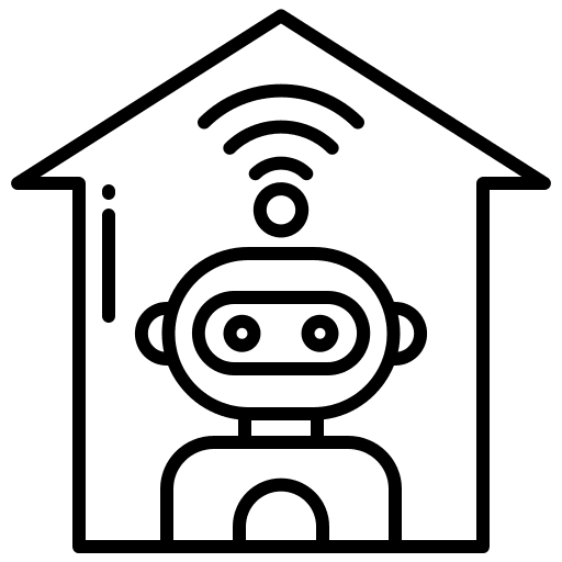 Home smarthome home robot icon Home smarthome home robot icon