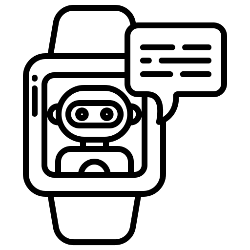 Smart watch smart intelligence chat icon Smart watch smart intelligence chat icon