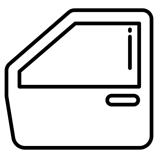 Car door open door transportation mirror icon