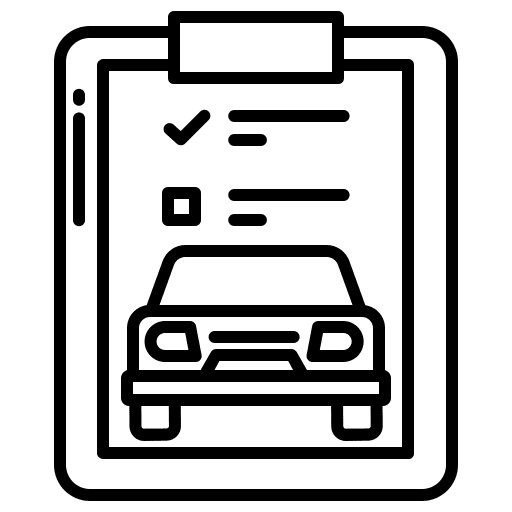 Car service car clipboard car check icon