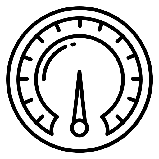 Speedometer dashboard measurement dial icon Speedometer dashboard measurement dial icon