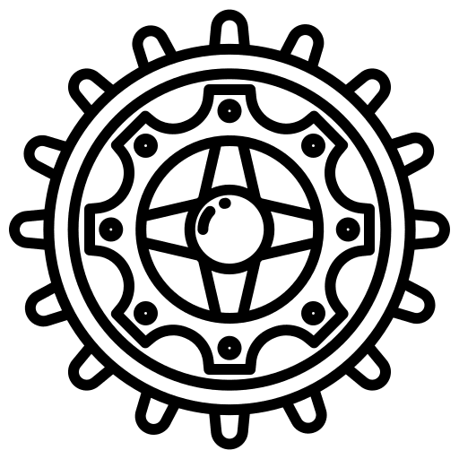 Gear tools and utensils transportation configuration icon Gear tools and utensils transportation configuration icon