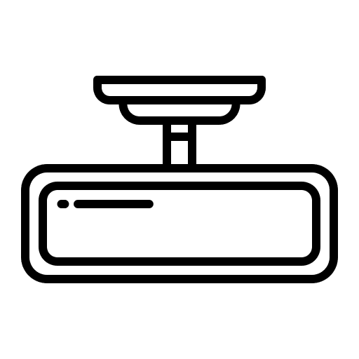 Mirror car transportation view icon Mirror car transportation view icon