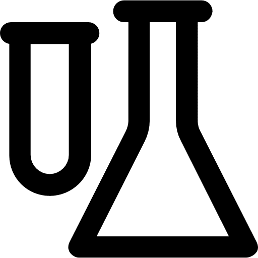 Flask healthcare and medical test tube flasks icon