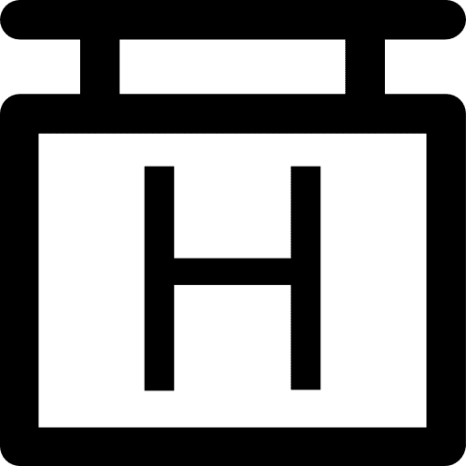 Hospital signs healthcare and medical first aid icon