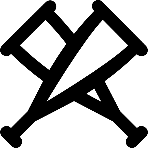 Crutches crutches tools and utensils injury icon