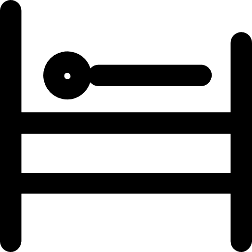 Hospital bed health clinic healthcare and medical hospital icon