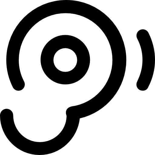 Ear healthcare and medical medical ear icon