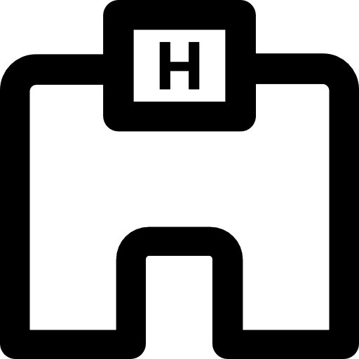 Hospital urban hospital healthcare and medical icon