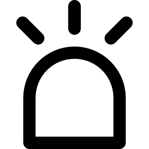 Alarm warning winner lights icon