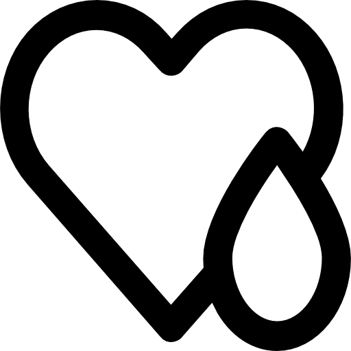 Heart shapes healthcare and medical romantic icon