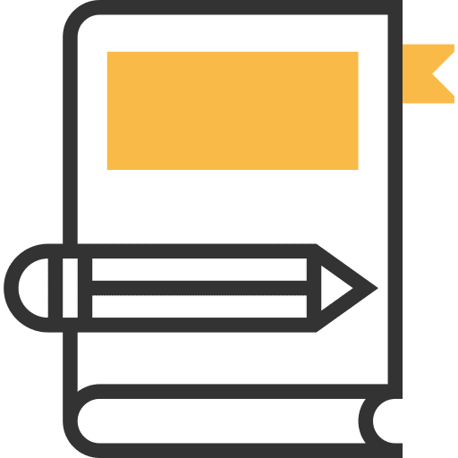 Diary notebook love education icon