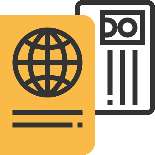 Passport technology passport document icon
