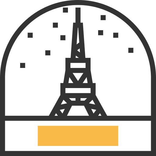 Souvenir present gift eiffel tower icon