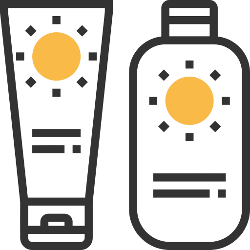 Sun protection sun cream beach holidays icon