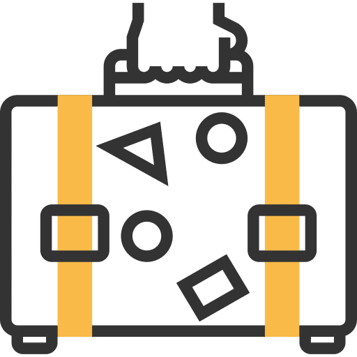 Baggage luggage tools and utensils baggage icon