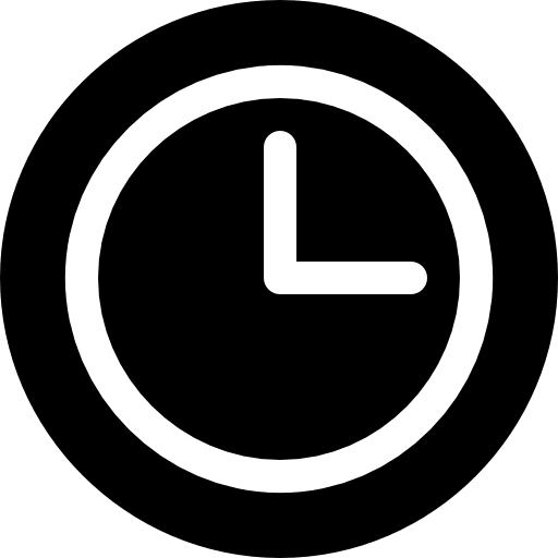 Clock time wall clock time and date icon