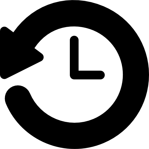 Clock tools and utensils restore yesterday icon