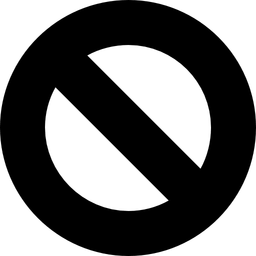 Disabled forbidden cancel signaling icon