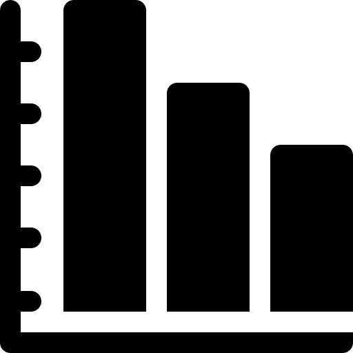 Bar chart statistics graph business icon