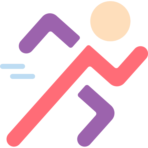 Speed running sports and competition ready icon