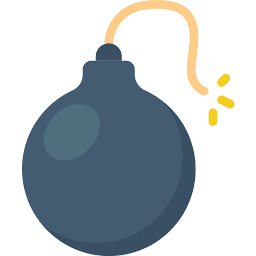 Bomb detonation bomb weapon icon