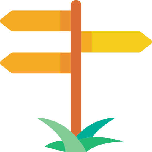 Direction guide arrow interface icon