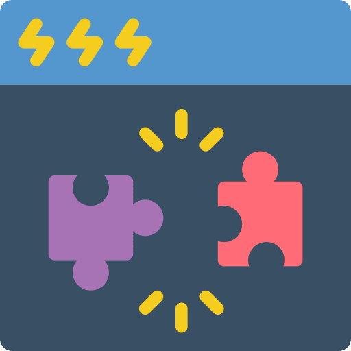 Puzzle interface gaming puzzle pieces icon