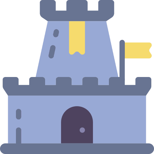 Tower architecture building video game icon