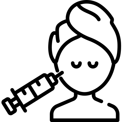 Beauty cosmetic surgery botox syringe icon