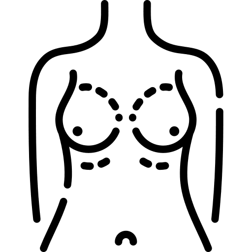 Anatomy body part breast healthcare and medical icon