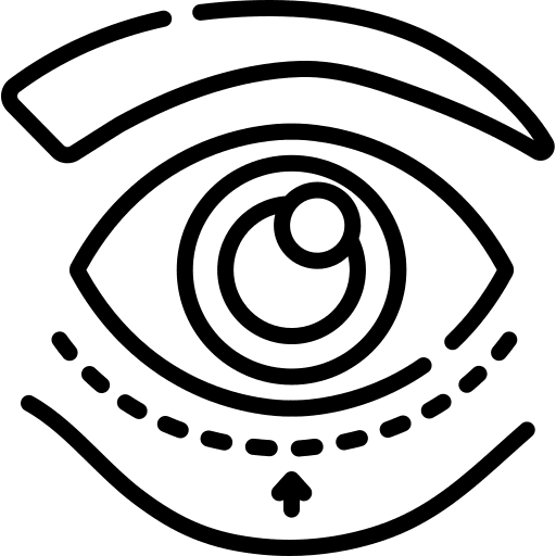 Anatomy eye wellness eyelid icon