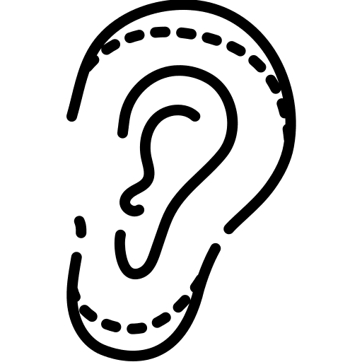 Beauty body part beauty ear icon