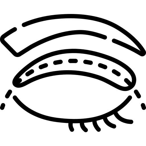 Beauty healthcare and medical body part eyelid icon