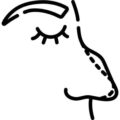 Beauty healthcare and medical surgery rhinoplasty icon