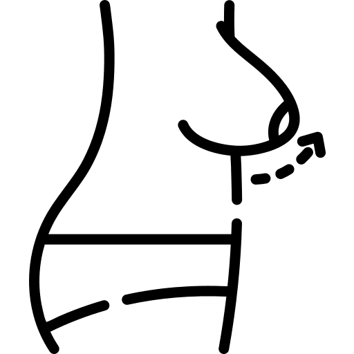 Beauty lift body part reshape icon