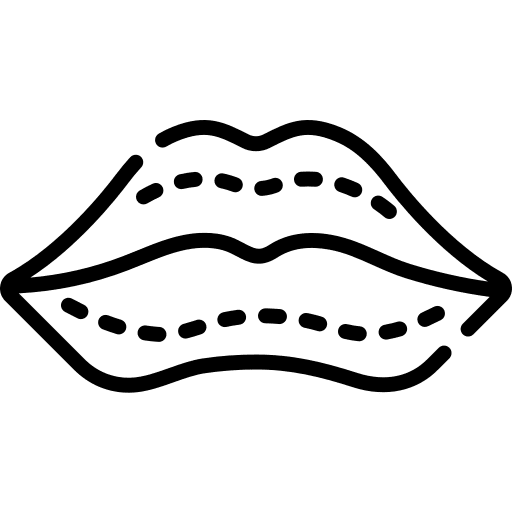 Beauty lips cosmetic surgery esthetician icon