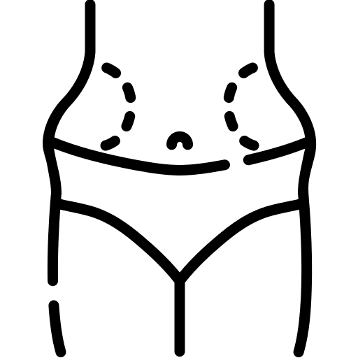 Belly plastic surgery reduction surgery icon