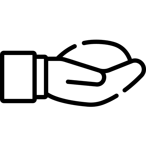 Breast prothesis operation hand icon