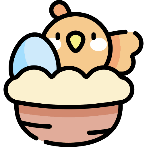 Nest chick eggs wildlife icon