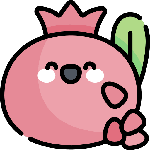 Pomegranate food and restaurant vegan fruit icon