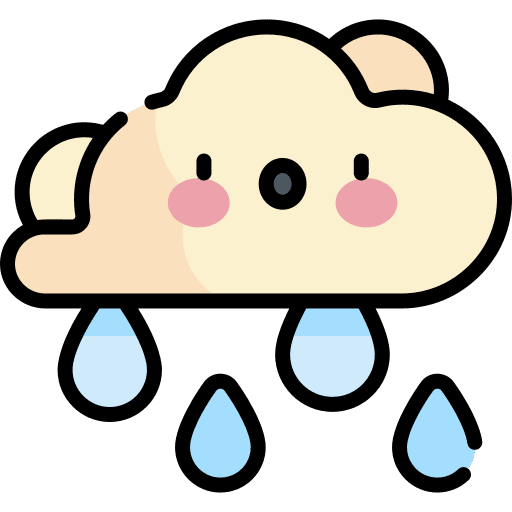 Rainy clouds rainy meteorology icon