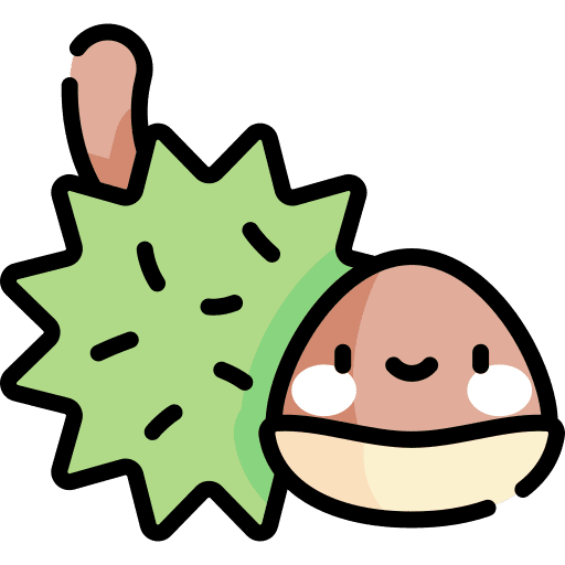Chestnut botanical nut nature icon