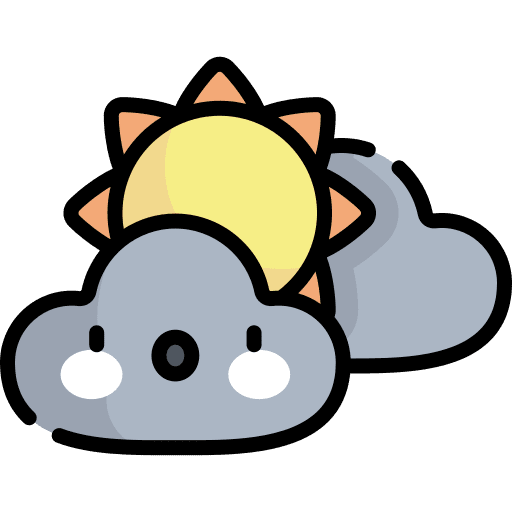 Cloudy sun sky meteorology icon