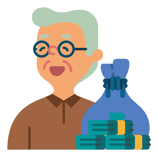 Retirement pension business and finance retirement icon