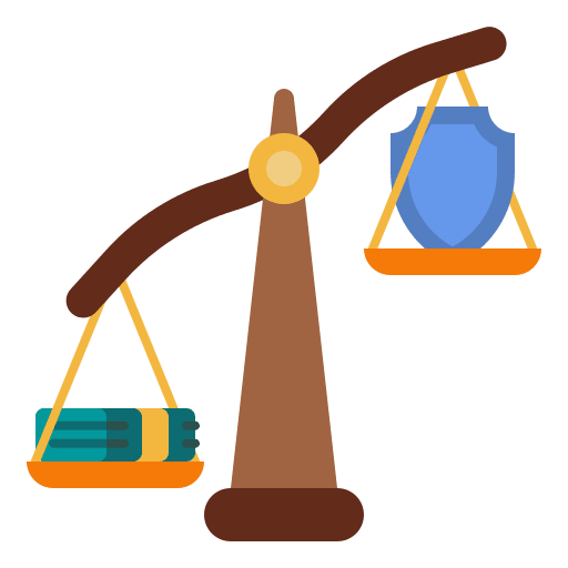 Risk balance market financial icon