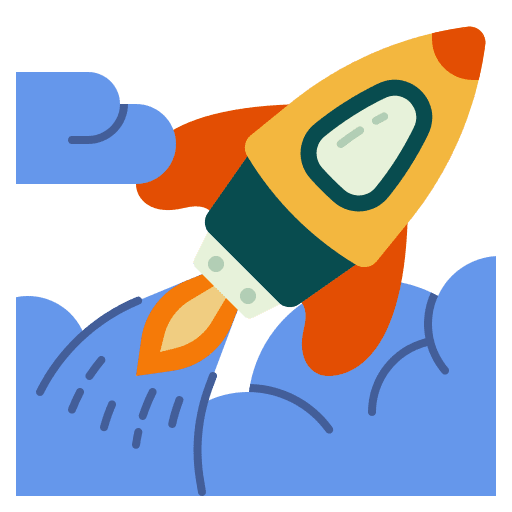 Startup transportation startup rocket icon