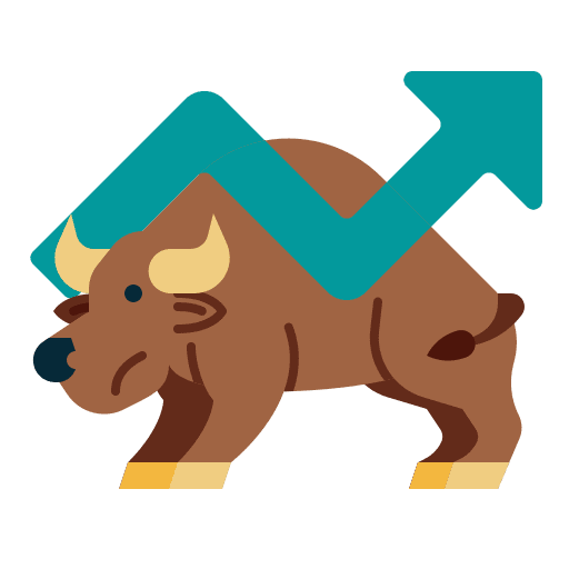 Up arrow up arrow market bull icon